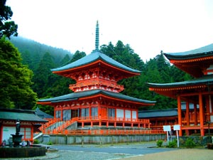 Amida shrine on Mount Hiei.  This area of temples and shrines is surrounded by thick forests of Japanese Maples.  The day we were there started with a wonderful thick mist.