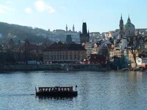 This photo is taken from almost the same spot as the one on the left, but with the focus on the area to the left of the castle.  In this area of Prague many of the foreign embassies are located.